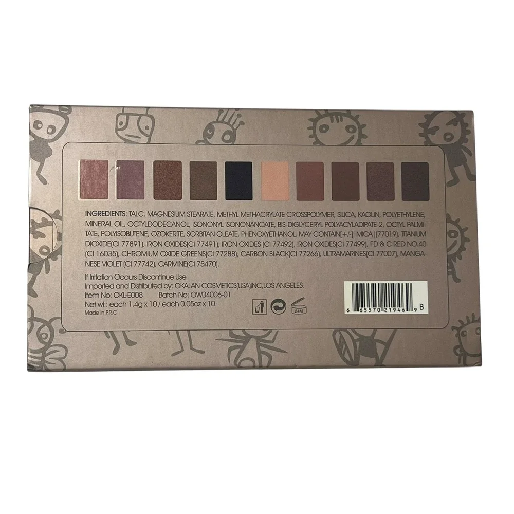 OKALAN Natural Eyeshadow Palette 10 Colors Makeup Kit with Applicator  ‎   B